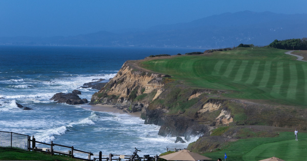 Golf course Baja California near Pacific Ocean