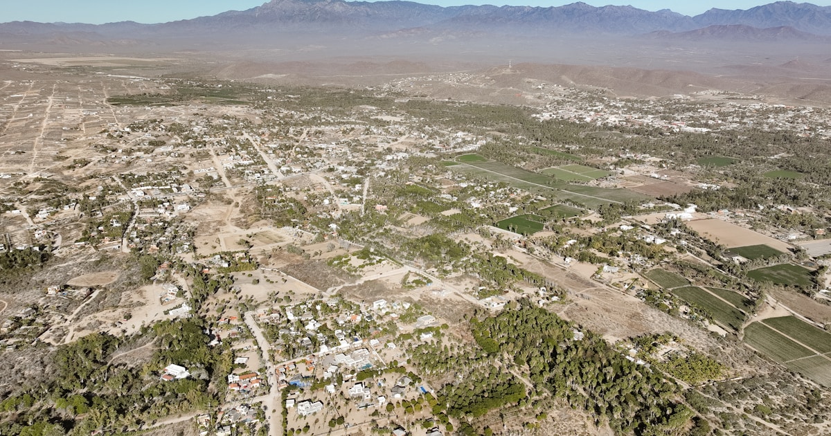 Valle de Guadalupe wineries aerial view Baja California